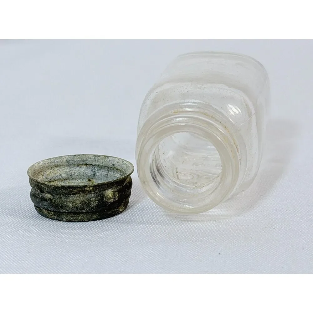Miniature Ball Perfect Mason Jar Salesman Sample Zinc Lid  2.75” Square #7